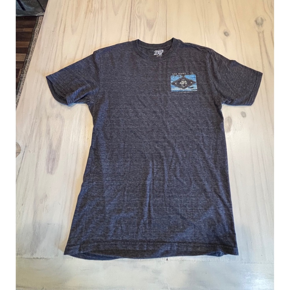 Blue 84 San Diego CA Graphic T-Shirt Small Dark‎ Gray Heather Beach Souvenir Tee